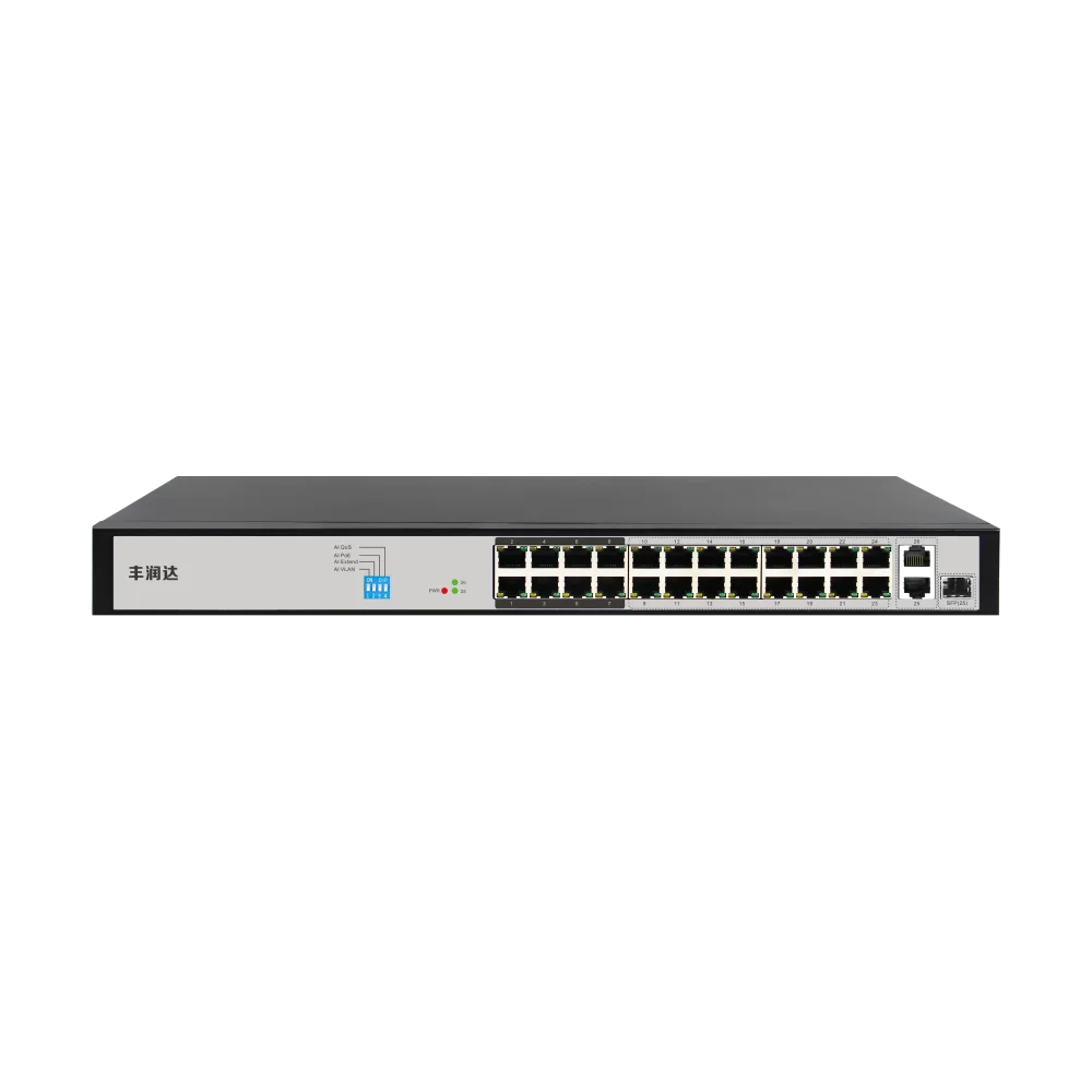 AI6024 24口 100M AI PoE 交换机（千兆上行）产品图 1